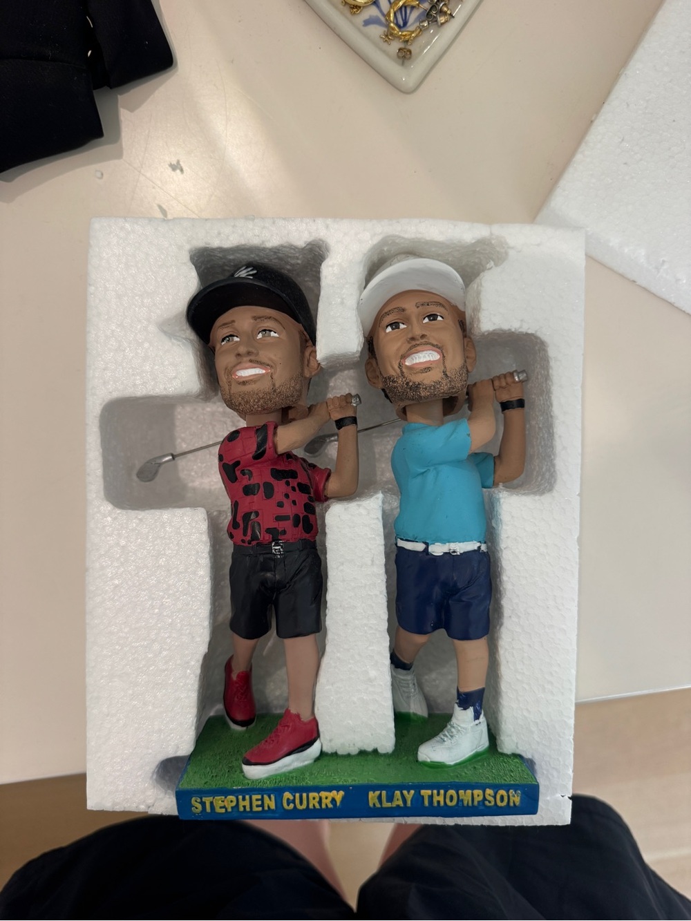 Stephen Curry & Klay Thompson Warriors Golf Bobblehead